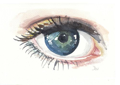 500x357 Thinking Of Watercolour And Eyes On The Back Of My Neck. Someones - Watercolor Eye