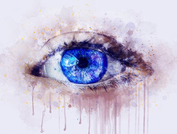 570x431 Water Color Eye Eye Art Print Watercolor Eyes Blue Eye Eye Etsy - Watercolor Eye