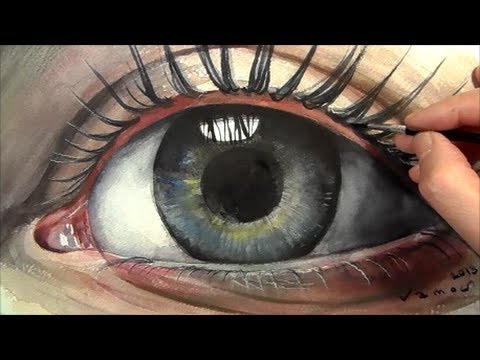 480x360 How To Paint Eye In Watercolour - Watercolor Eye Painting