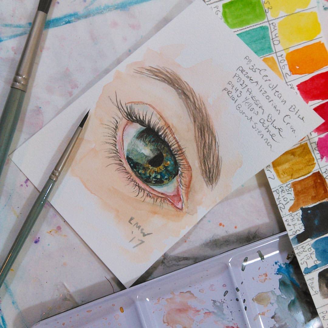 1080x1080 Learn To Paint An Eye In Watercolor! {Step By Step Real Time - Watercolor Eye Painting