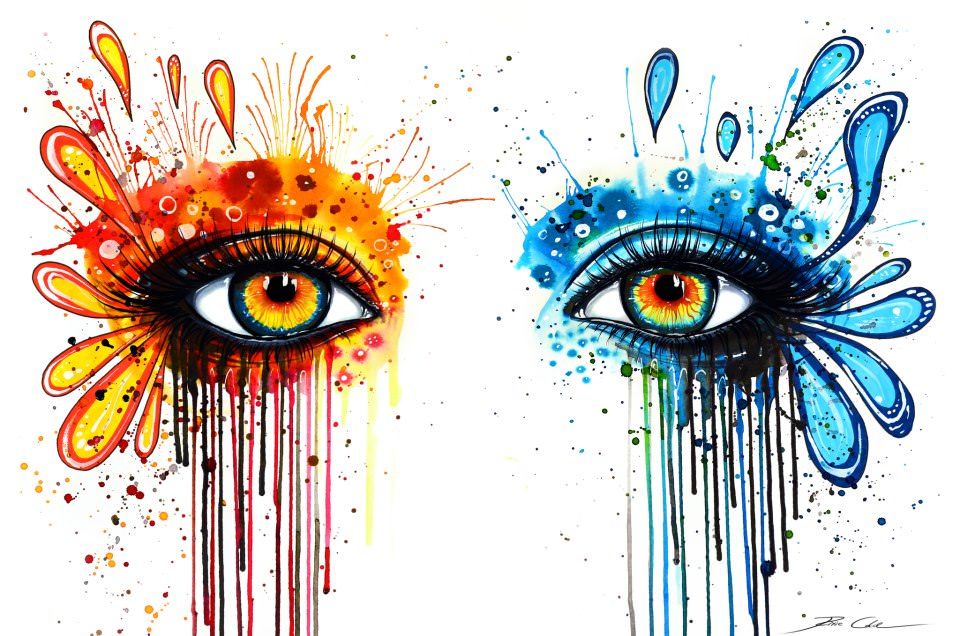 960x636 Colorful Eye Watercolor Painting Svenja - Watercolor Eye Painting