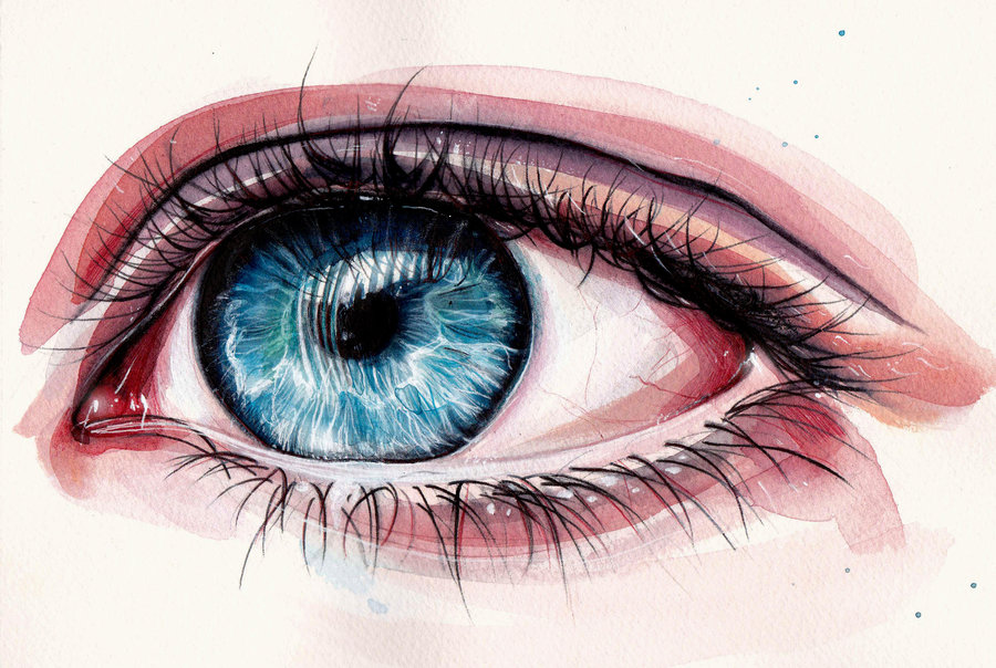 900x604 Eye Painting By Klarem - Watercolor Eye Painting
