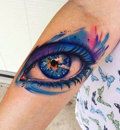 236x256 Pin By Petra On Tatto Tattoo, Tatting And Tatoo - Watercolor Eye Tattoo