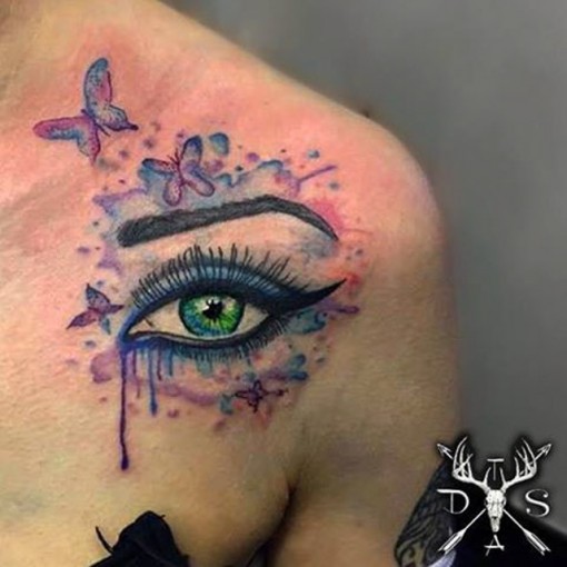 510x510 Watercolor Eye Tattoo Best Tattoo Ideas Gallery - Watercolor Eye Tattoo