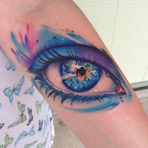 500x500 Watercolor Eye Tattoo Best Tattoo Design Ideas - Watercolor Eye Tattoo