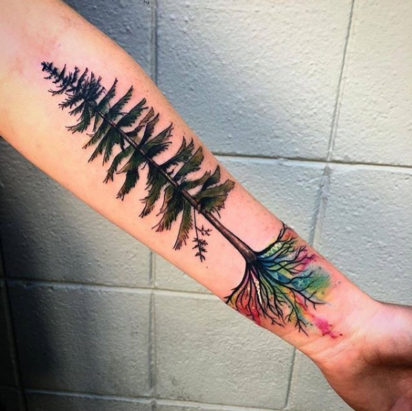 596x594 41 Watercolor Tattoos That Are A Work Of Art - Watercolor Eye Tattoo