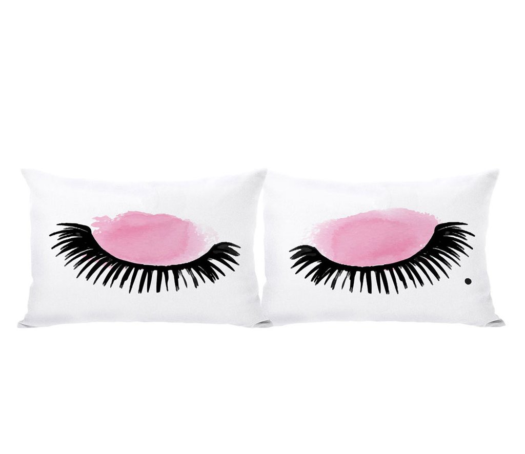 1024x886 Eyelashes Watercolor Pillows Millennial Pink Home Decor - Watercolor Eyelashes