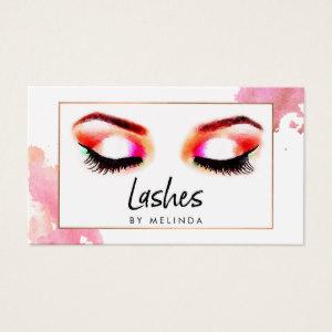 300x300 Salon Business Cards Creative Watercolor Eyelashes Business Card - Watercolor Eyelashes