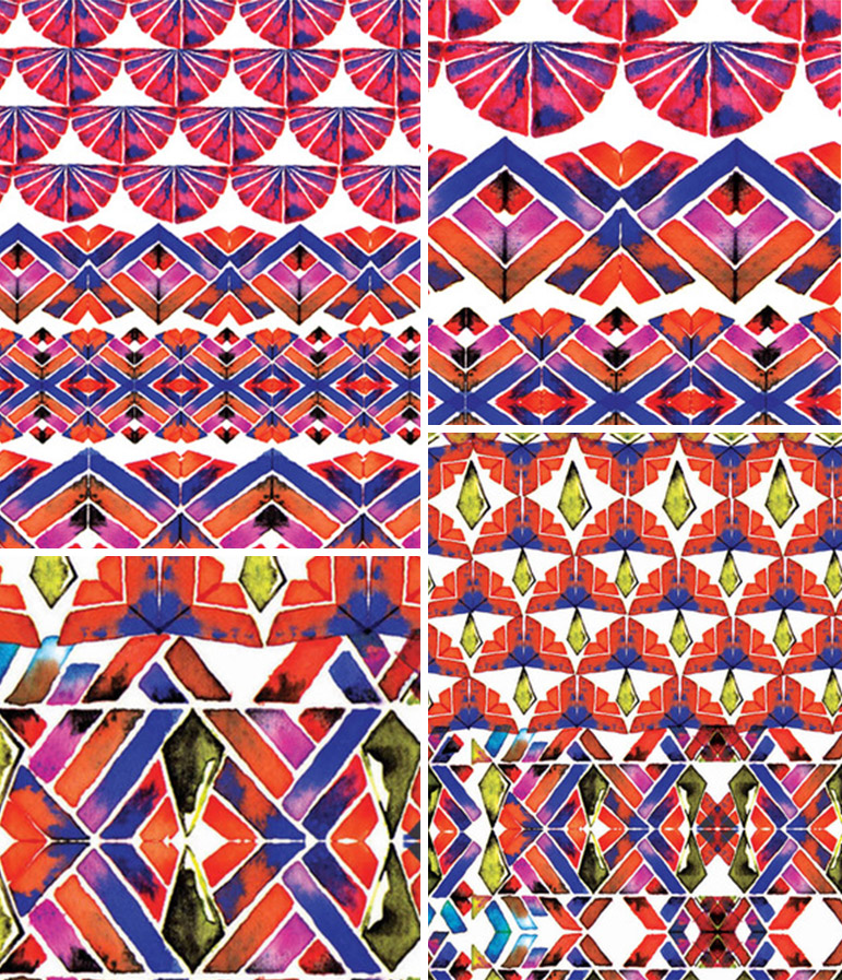 771x897 Designer Heloisa Etelvina - Watercolor Fabric Design