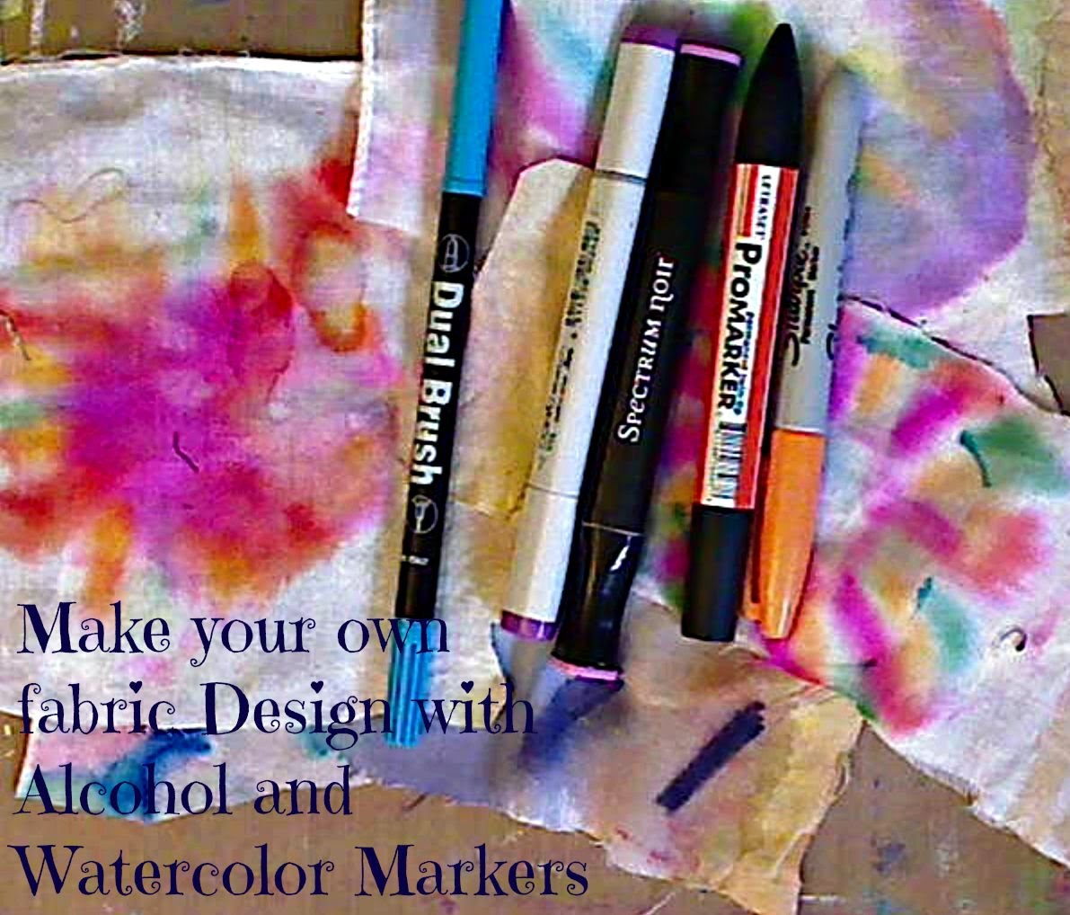 1191x1018 How To Make Your Own Fabric Design With Alcohol And Watercolor - Watercolor Fabric Design