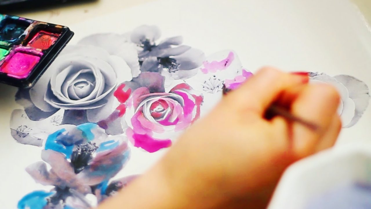 1280x720 Textile Design - Watercolor Fabric Design