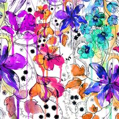 236x236 569 Best Watercolor Crazy Images Watercolor - Watercolor Fabric Design