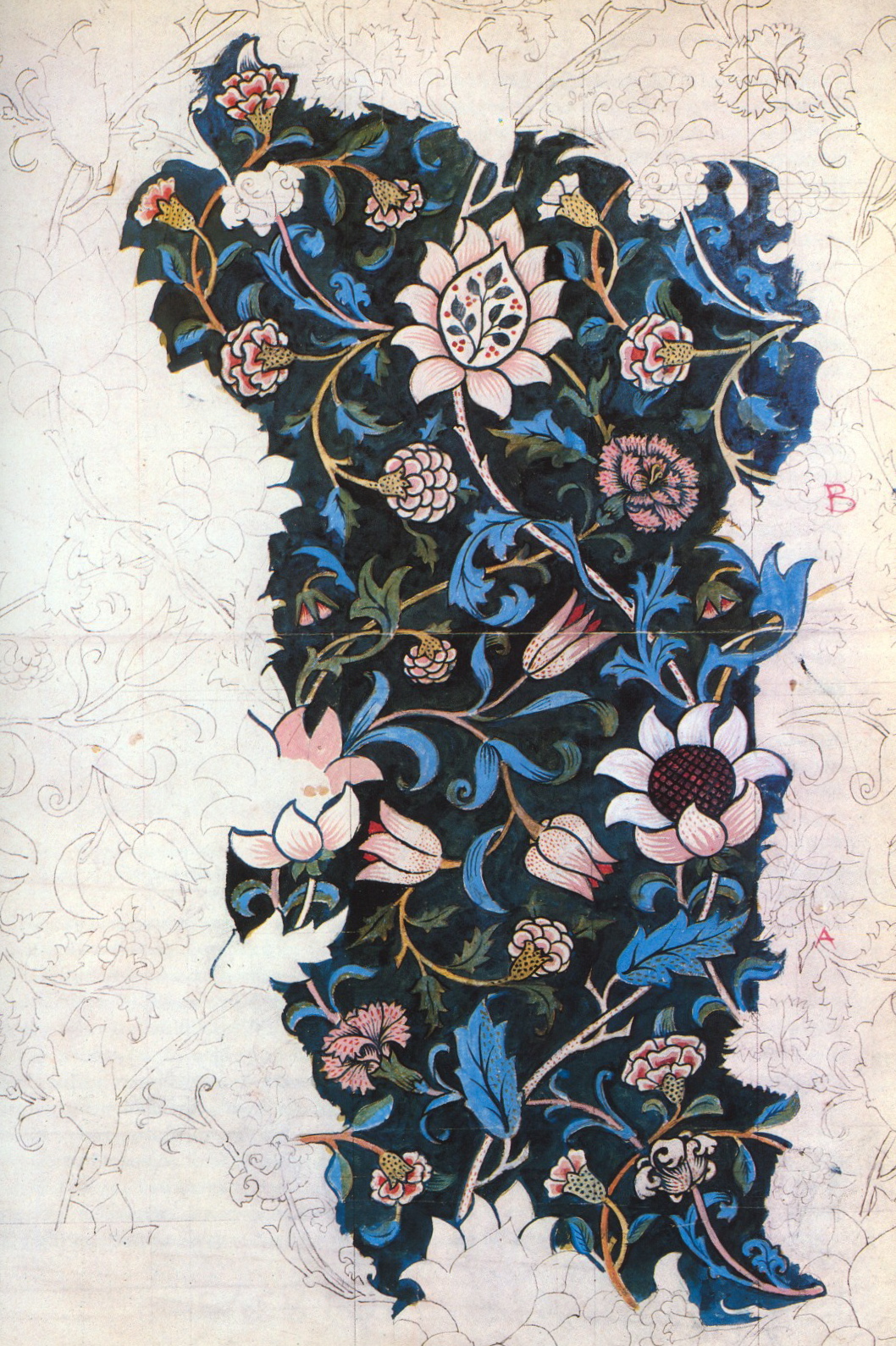 1058x1590 Anna Maria Garthwaite Venetian Red Art Blog - Watercolor Fabric Design