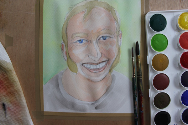 600x400 Learn The Basic Steps Of Watercolor Portrait Painting - Watercolor Face