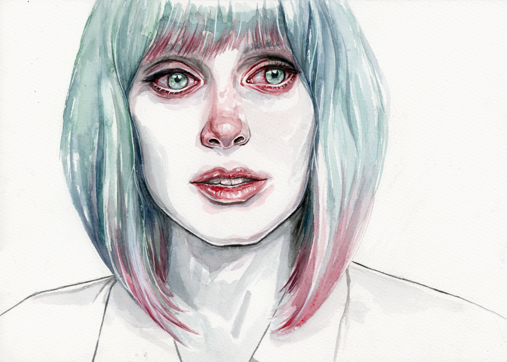 1000x715 Pin By Small Wild World Jewelry On Forever Art - Watercolor Face