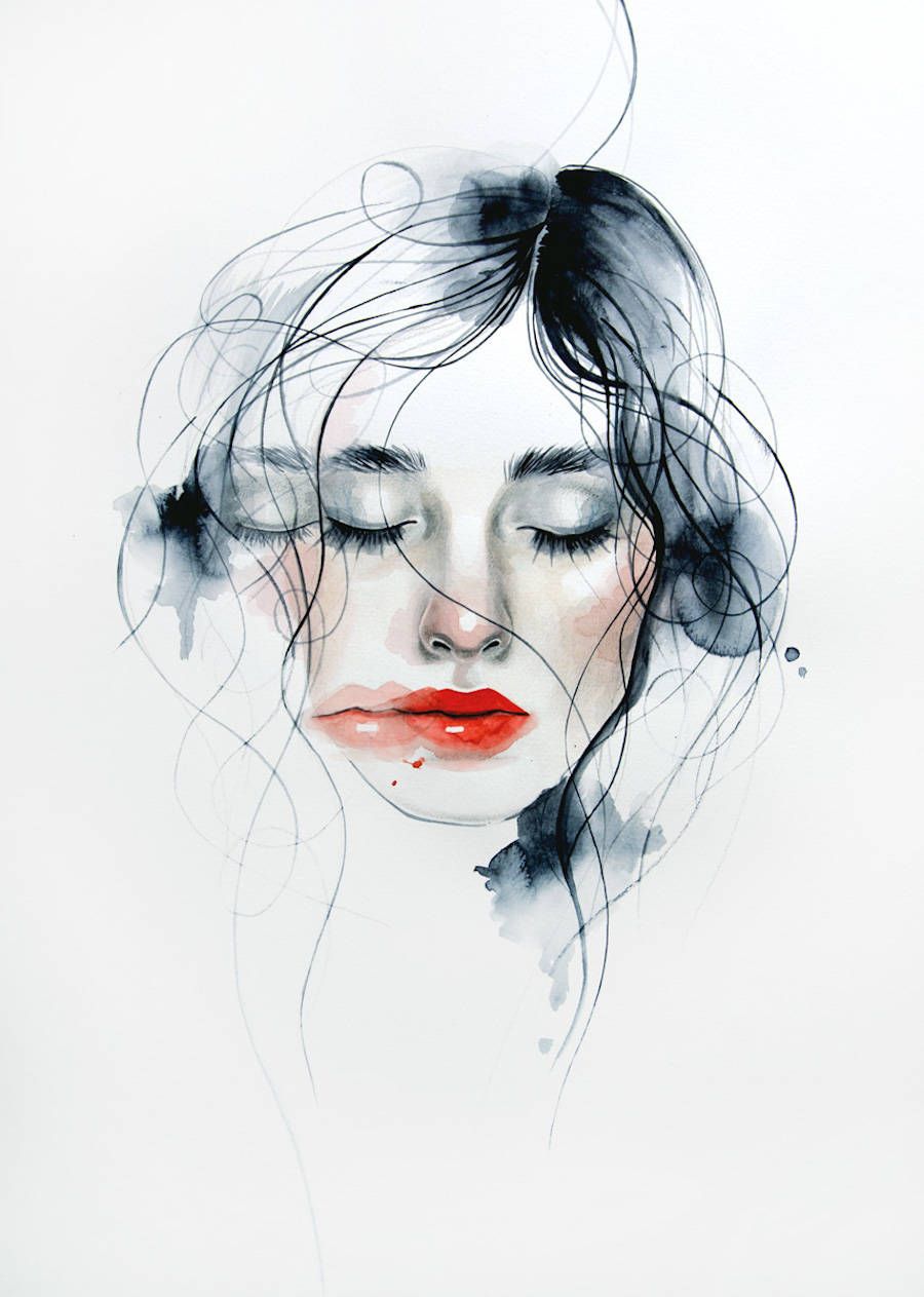 900x1263 Beautiful Watercolors By Monica Loya In 2018 Watercolors - Watercolor Face