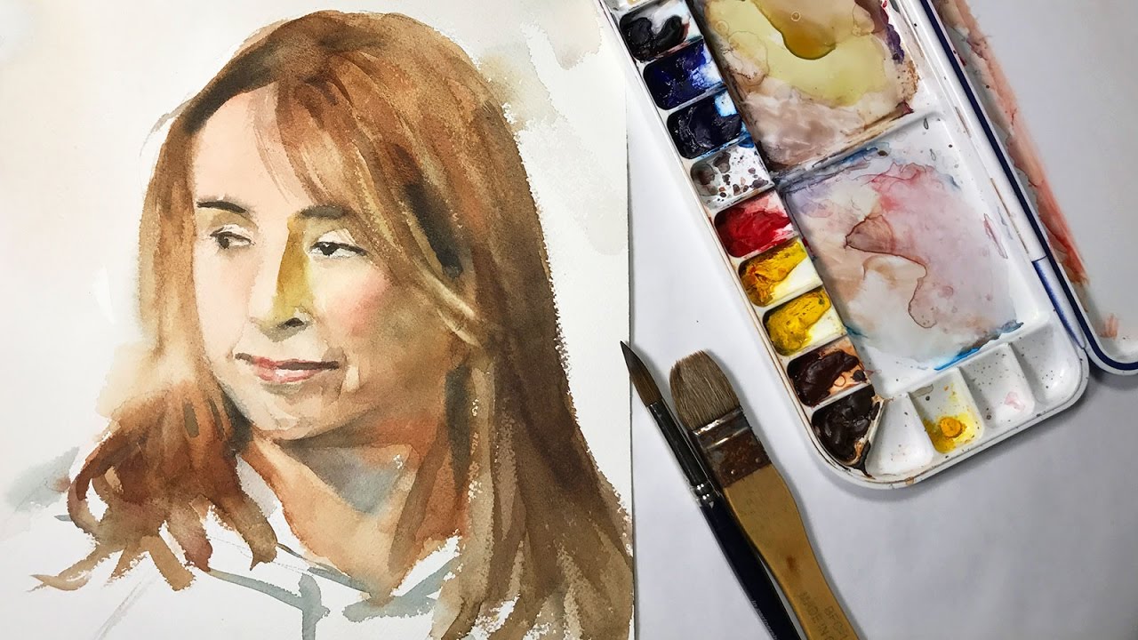 1280x720 How To Paint A Female Face In Watercolor - Watercolor Face