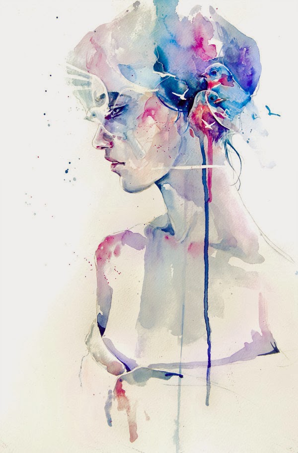 600x911 Graphic Act - Watercolor Face Profile
