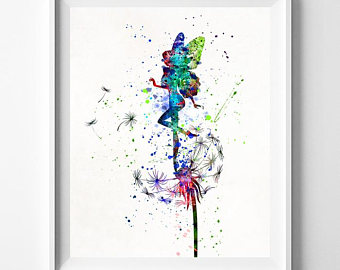 340x270 Fairy Art Etsy - Watercolor Fairy