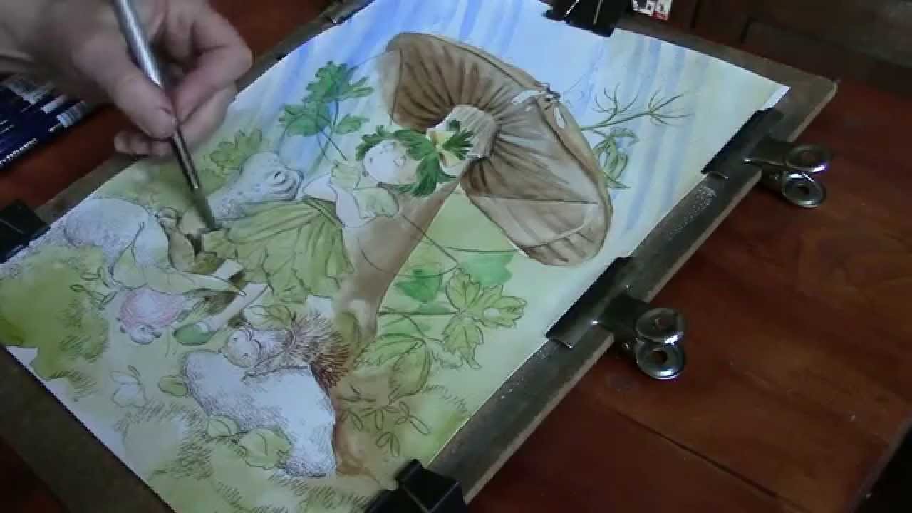 1280x720 Susanne The Fairy. Drawing An Illustration With Watercolor Pencils - Watercolor Fairy