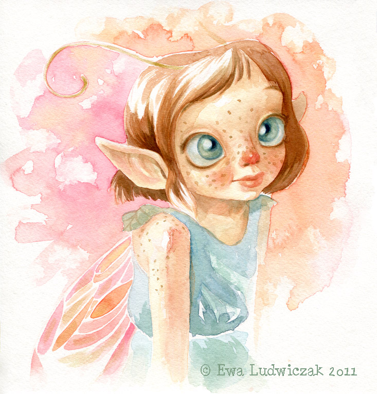 733x766 Watercolor Fairy Ewa Ludwiczak - Watercolor Fairy
