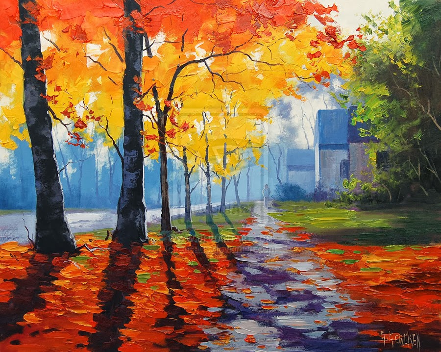 900x718 Autumn Landscape Art Project Ideas Artmuse67 - Watercolor Fall Landscape