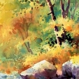 262x262 Fall Landscape Painting Watercolor Unleashed - Watercolor Fall Scenes