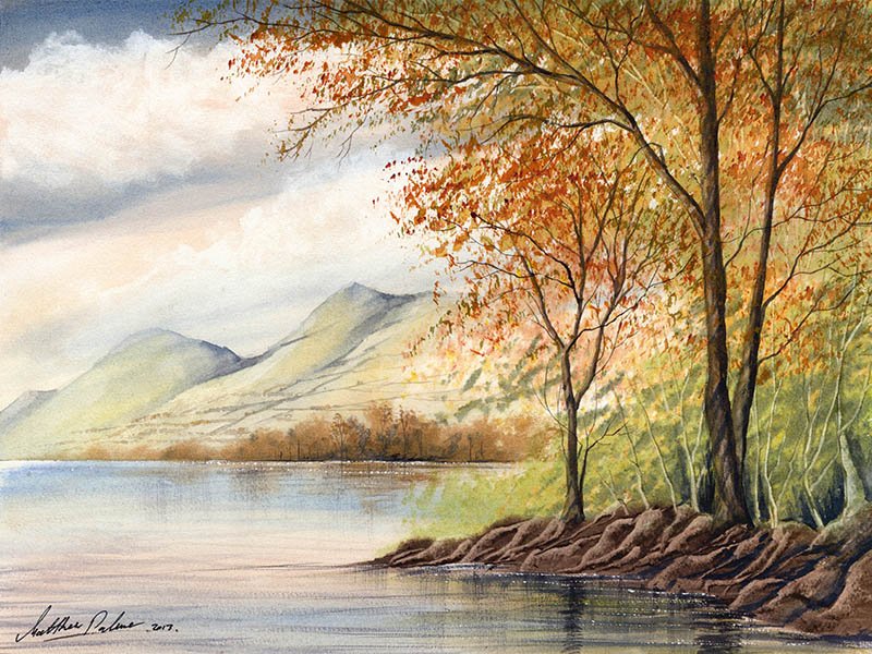 800x600 Watercolour Tutorial Painting An Autumn Lakeland Scene - Watercolor Fall Scenes