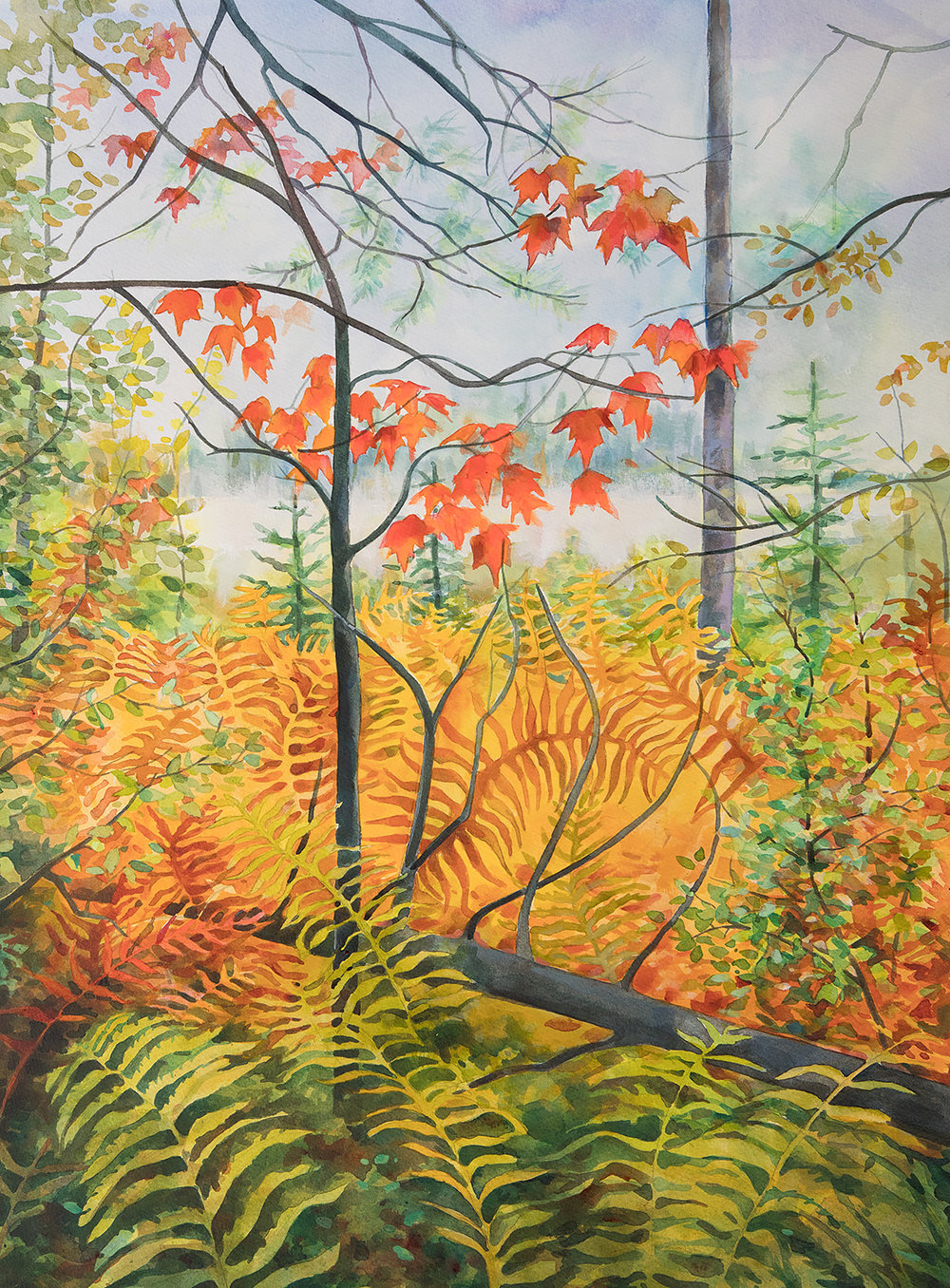 1000x1356 Autumn Scenes Catherine Hartung - Watercolor Fall Scenes
