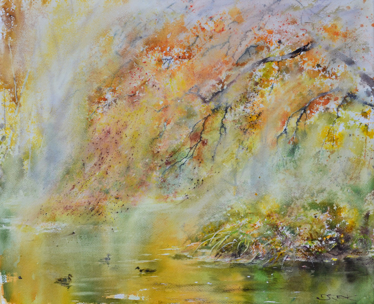1200x975 Autumn Palette (Tatsiana Harbacheuskaya) - Watercolor Fall Scenes