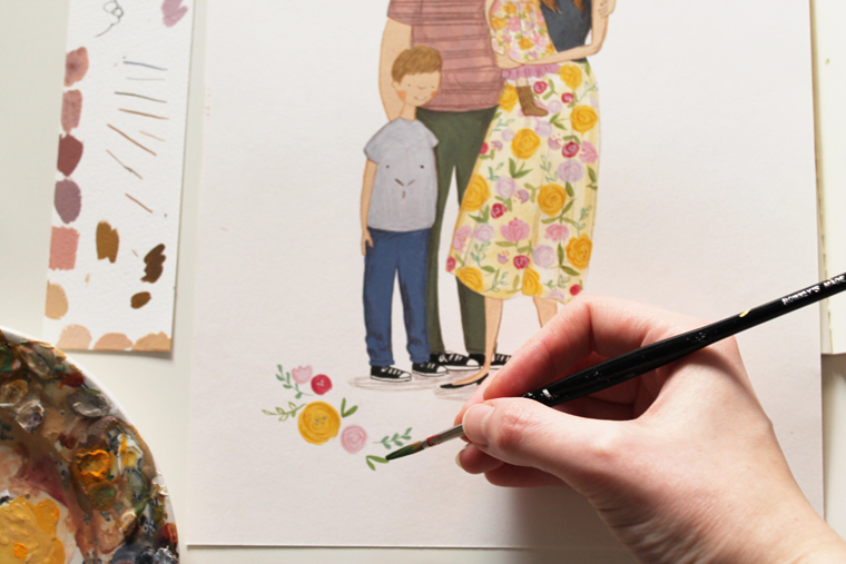 Watercolor Family Portrait at PaintingValley.com | Explore collection
