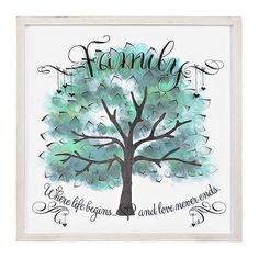 236x236 Personalized Family Rules - Watercolor Family Tree