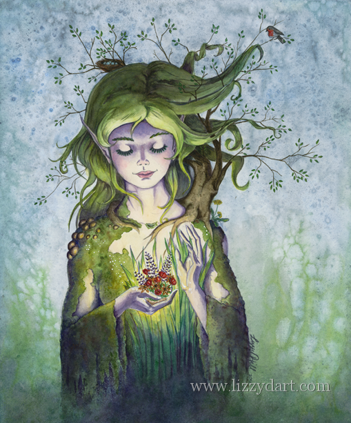 509x613 Lizzy D. Hill - Watercolor Fantasy Art