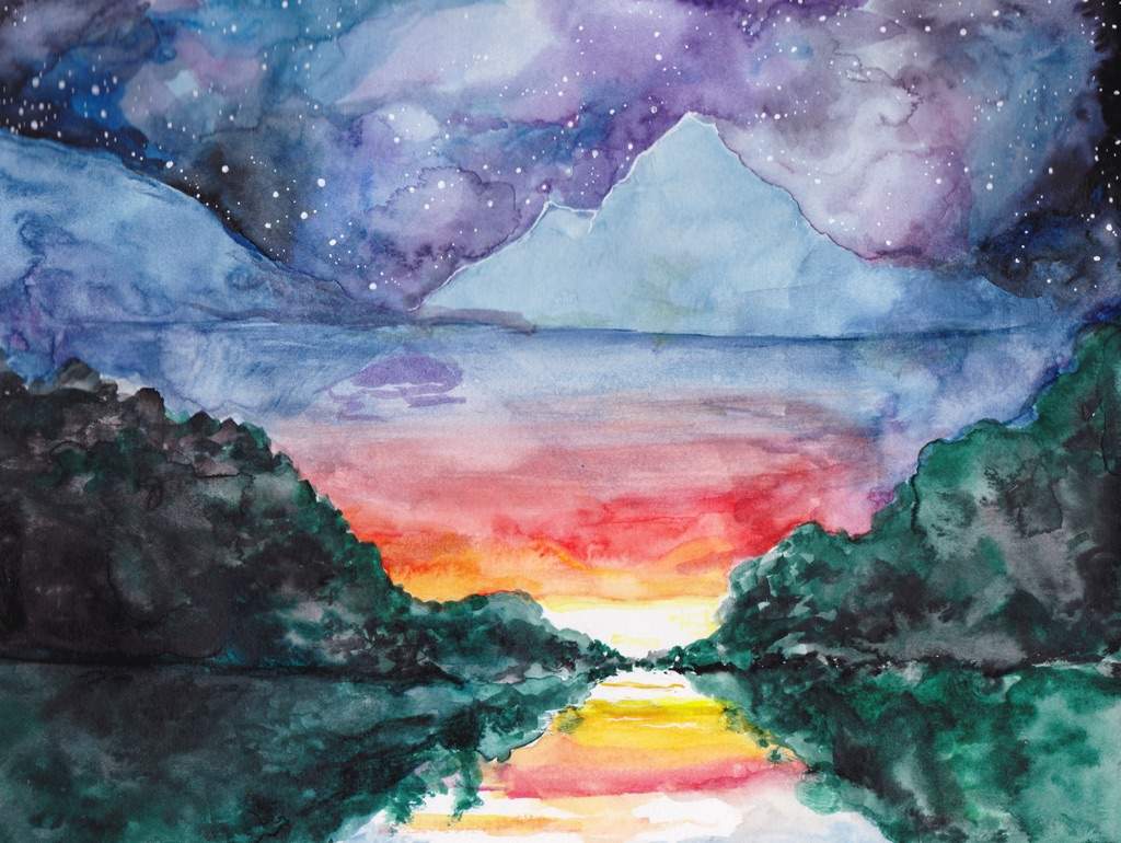 1024x770 Watercolor Fantasy Landscape Art Amino - Watercolor Fantasy Art