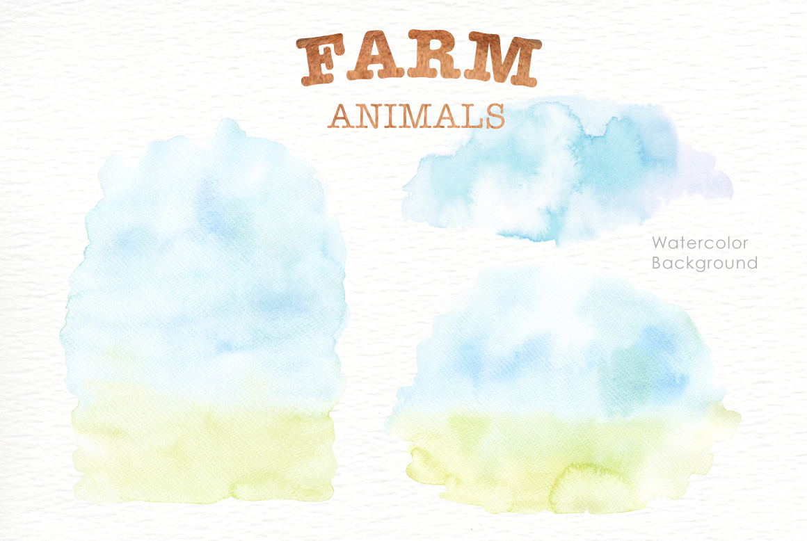 1160x778 Farm Animals Watercolor Clipart By Everysunsun - Watercolor Farm