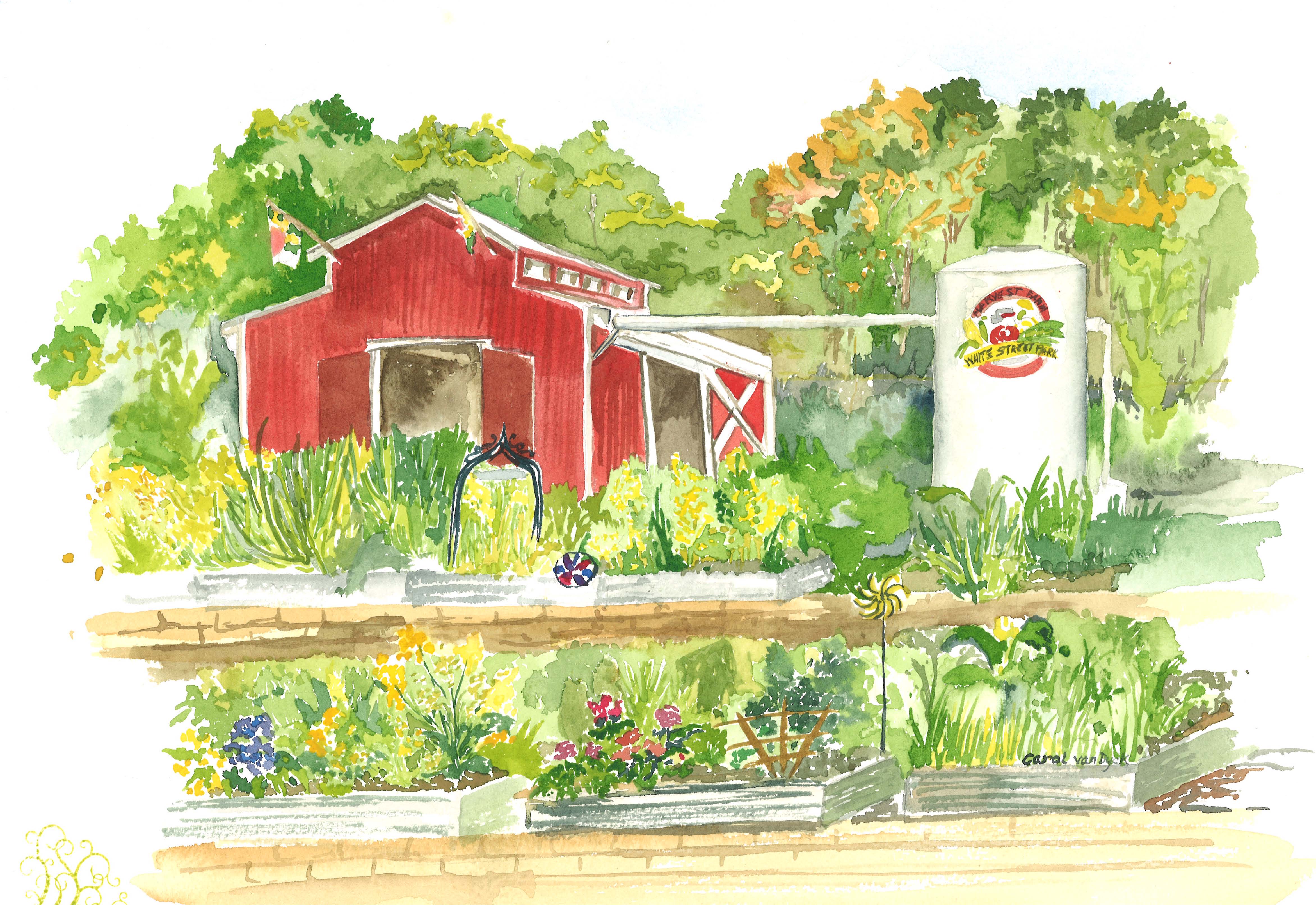 4688x3225 About The Garden Harvest Farm - Watercolor Farm