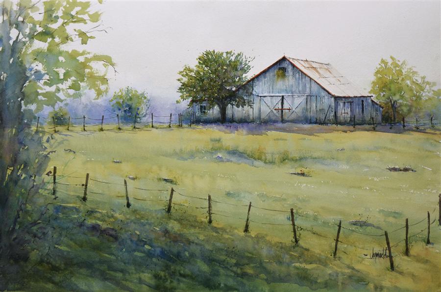 900x597 Spring Farm Judy Mudd - Watercolor Farm
