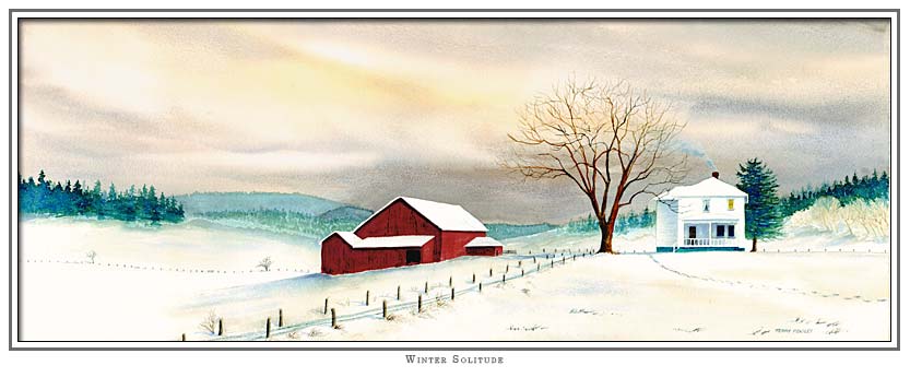 833x356 Terry Peasley Watercolor Paintings - Watercolor Farm Scenes
