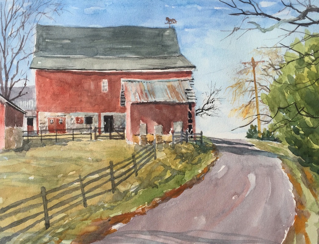 Watercolor Farm Scenes At Paintingvalley Com Explore Collection