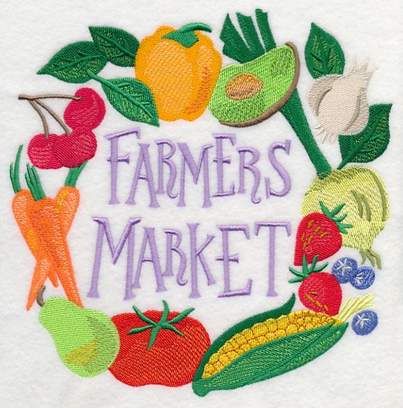 577x583 Farmers Market Vegetables In Watercolor Design (M6872) From Www - Watercolor Farmers Market