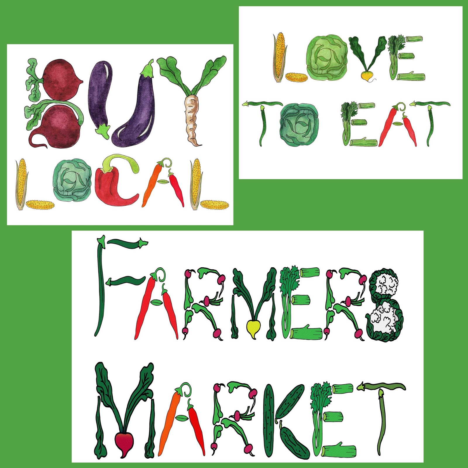 1600x1600 Irina Sztukowski Editorial Illustrations In Watercolor - Watercolor Farmers Market