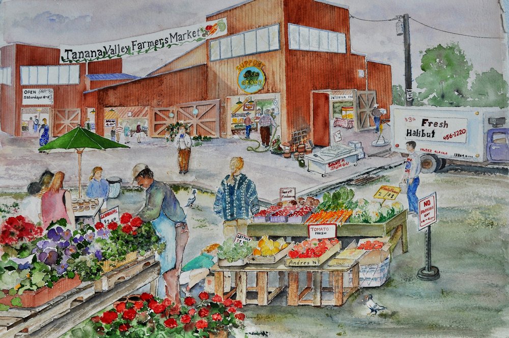1000x664 Post - Watercolor Farmers Market