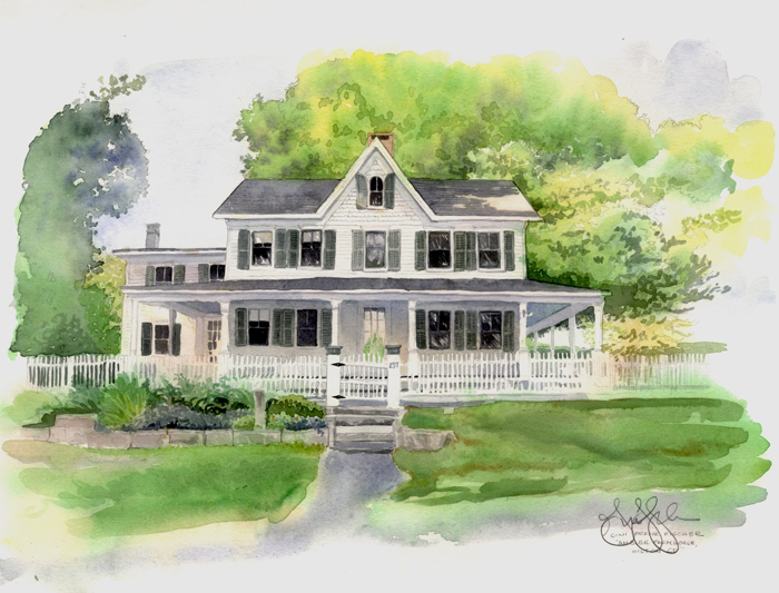 700x533 Gffischer Watercolor Paintings - Watercolor Farmhouse