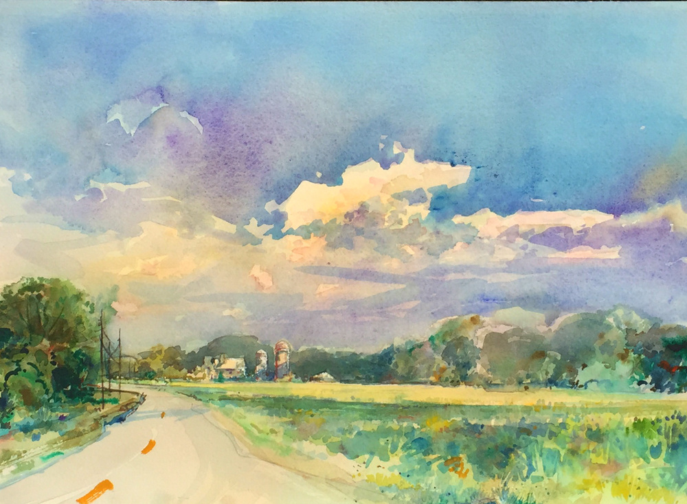 1000x734 Mark Grundy Summary Sager Braudis Gallery - Watercolor Farmhouse