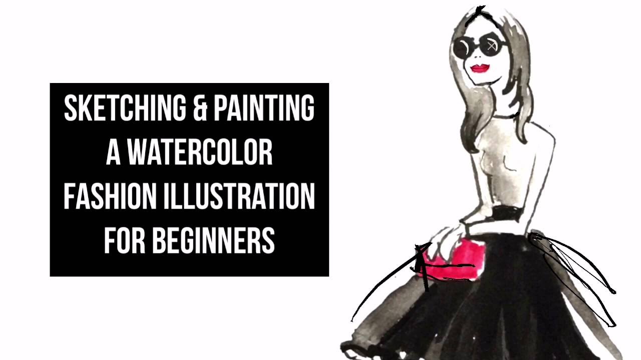 1280x720 Sketching Amp Painting A Watercolor Fashion Illustration For - Watercolor Fashion Design