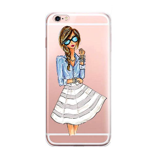 600x600 Iphone 7 Case Iphone7 Illustration Sketch Art Protective Cover - Watercolor Fashion Design