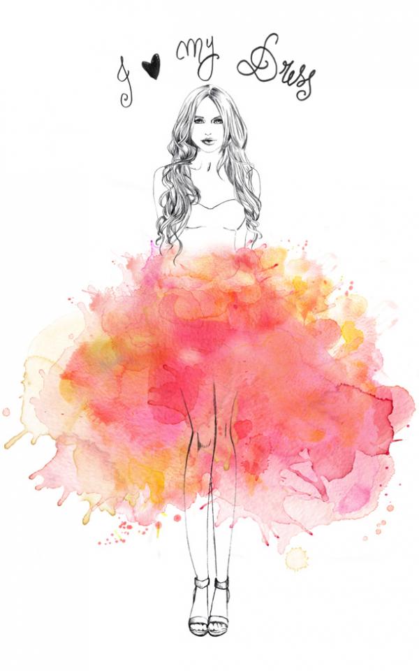 600x960 50 Beautiful Fashion Illustrations Art And Design - Watercolor Fashion Illustration