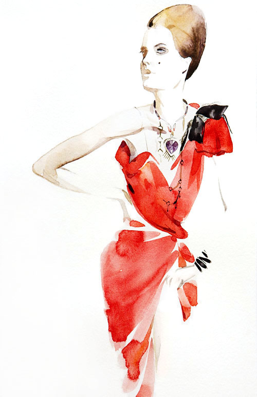 Watercolor Fashion Illustration at PaintingValley.com | Explore ...