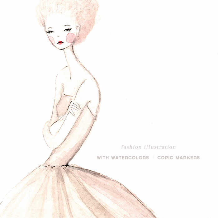 700x700 Collection Of Copic Markers Fashion Drawing High Quality - Watercolor Fashion Sketches