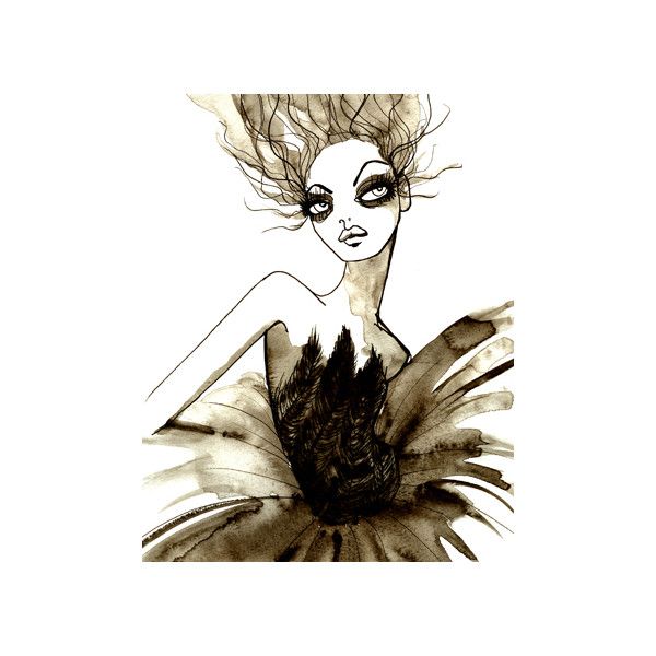 600x600 Untitled Liked On Polyvore My Dress Code People - Watercolor Fashion Sketches